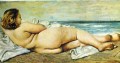 Nacktfrau am Strand 1932 Giorgio de Chirico Impressionistische Nacktheit